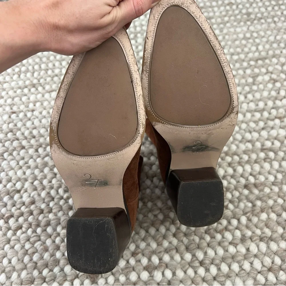 Brown suede boots - Picture 5 of 6